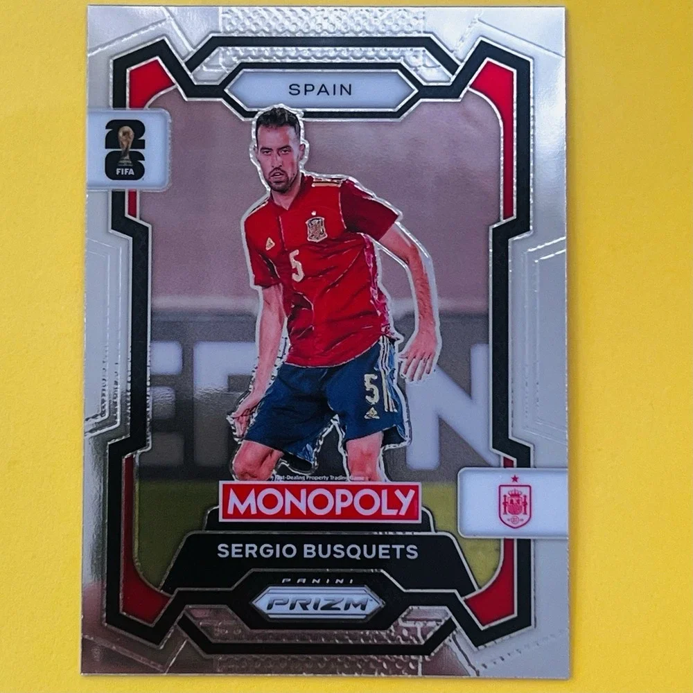 2026 Panini Prizm Monopoly FIFA World Cup Sergio Busquets Silver Prizm Spain #45